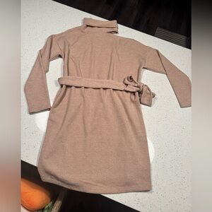 Women’s Gibsonlook Belted Turtleneck Dress - Blush